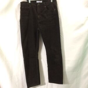 GAP Vintage Slim High Rise Dark Brown Corduroy Pants Stretch Women’s Size 8
